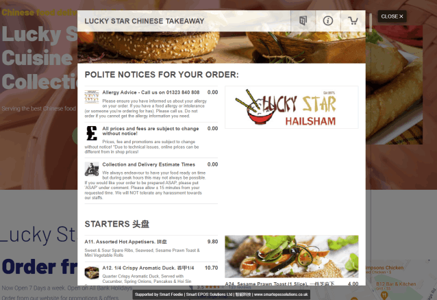 Online Ordering